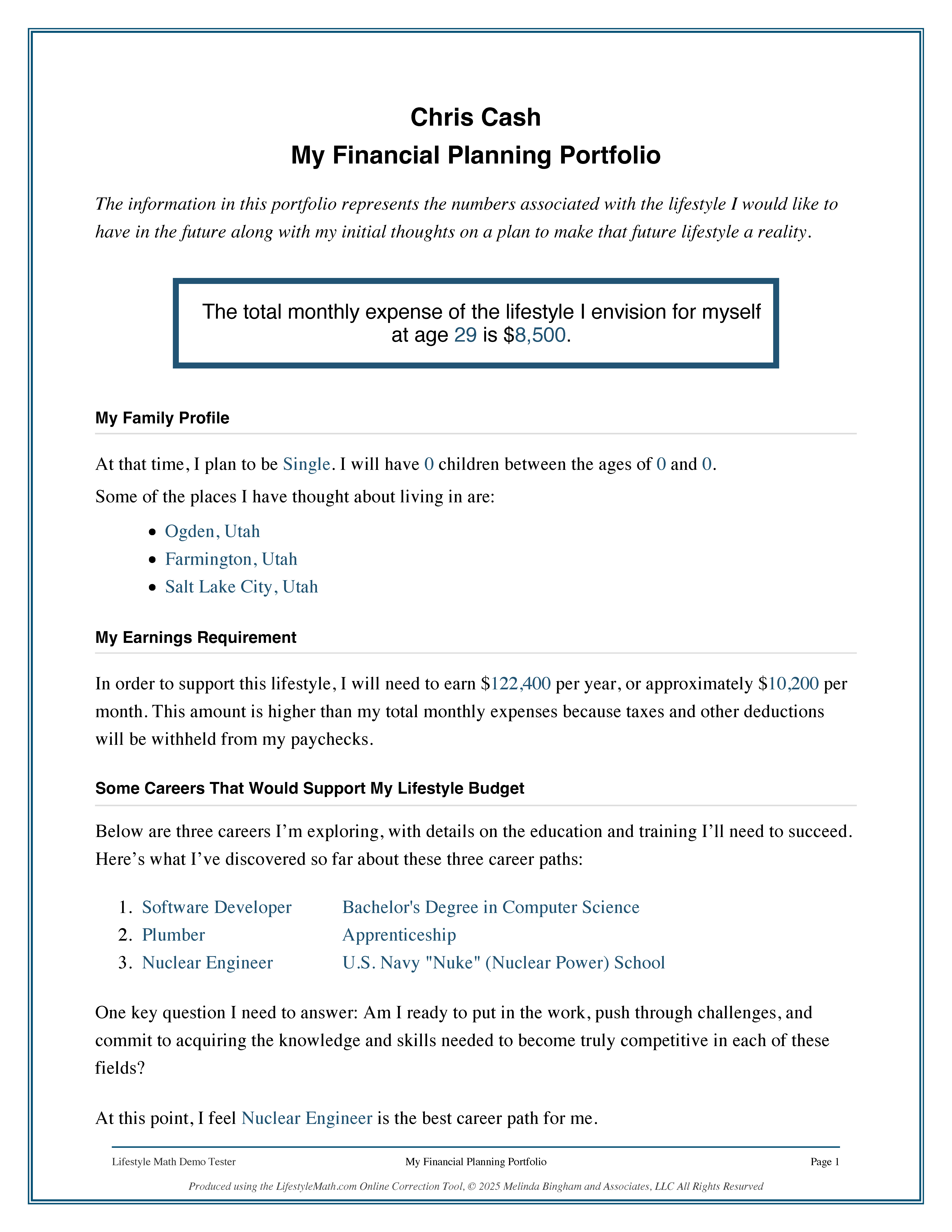 Financial Planning Portfolio Report